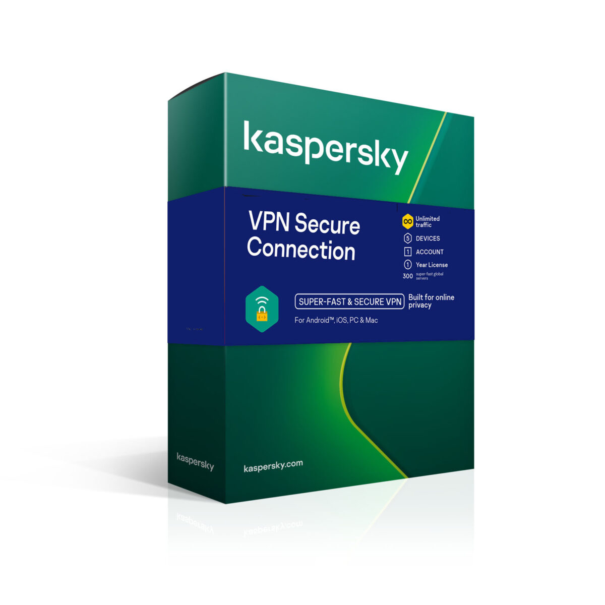 Kaspersky VPN Secure Connection – 5 Devices – 1 Year License.