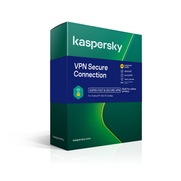 Kaspersky VPN Secure Connection – 5 Devices – 1 Year License.