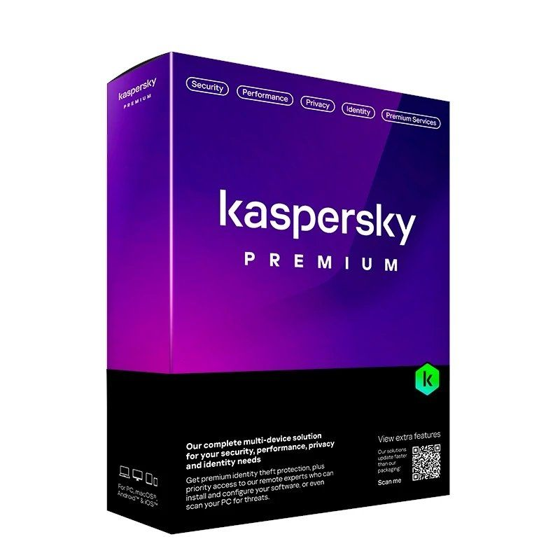 Kaspersky Premium – 1 Device – 1 Year – With VIP Support.