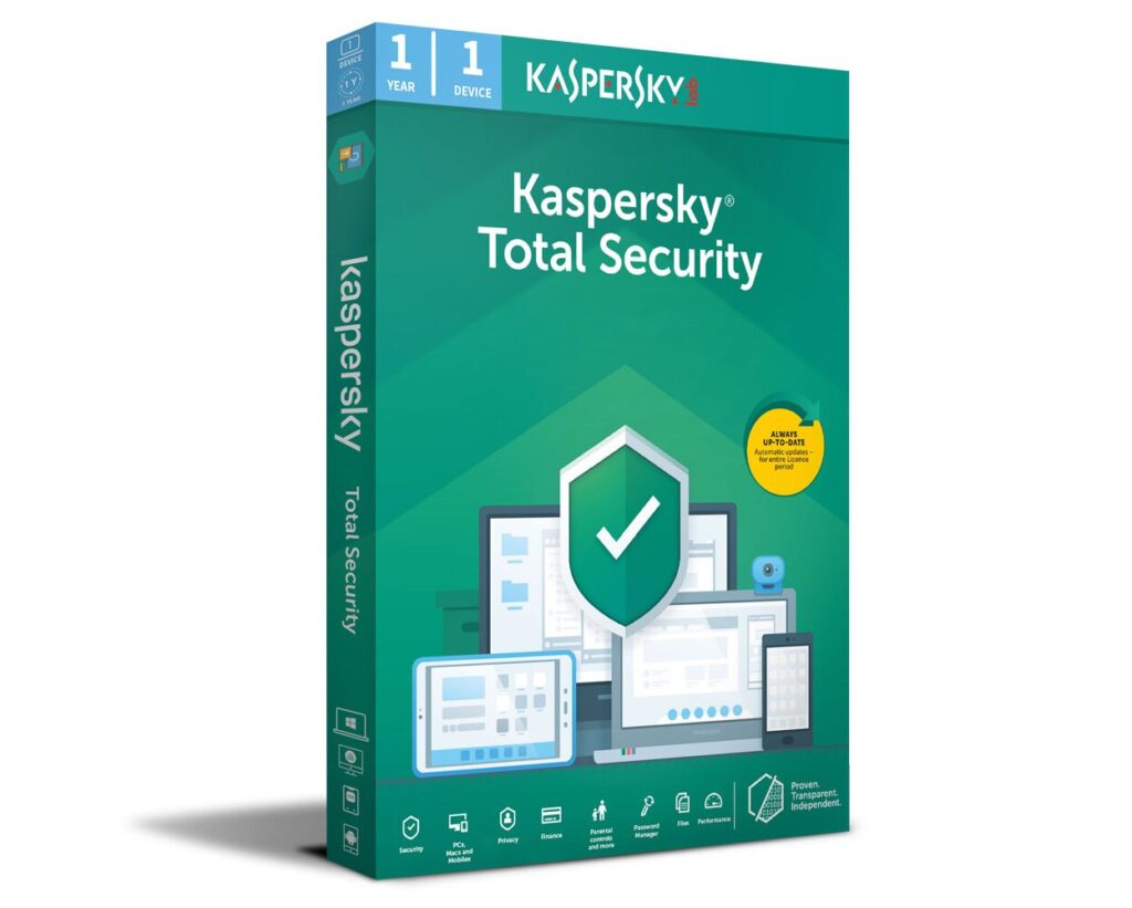 Kaspersky Total Security (Premium) – 1 Device – 1 Year License.